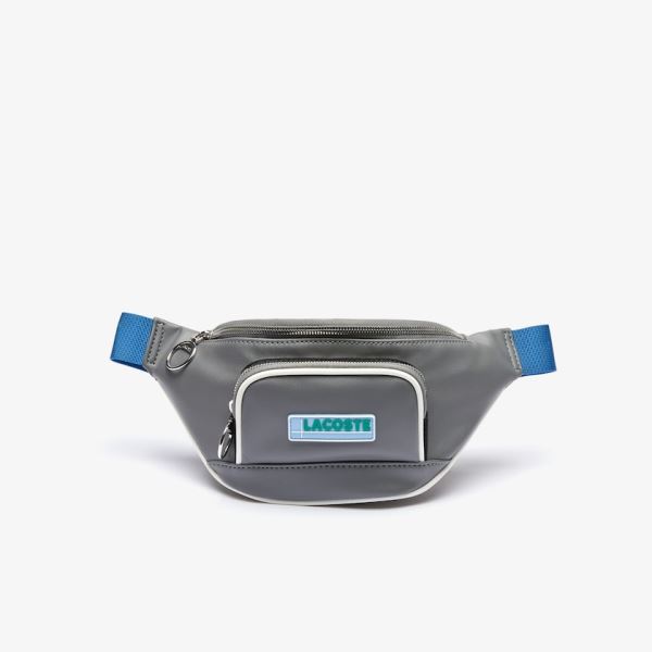 Lacoste LCST Badge Colorblock Zip Fanny Pack Dámské - Taška Šedé / Blankyt | CZ-eV9ohS